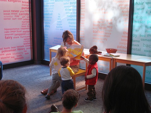 Children at library program at Washington-Centerburg Library