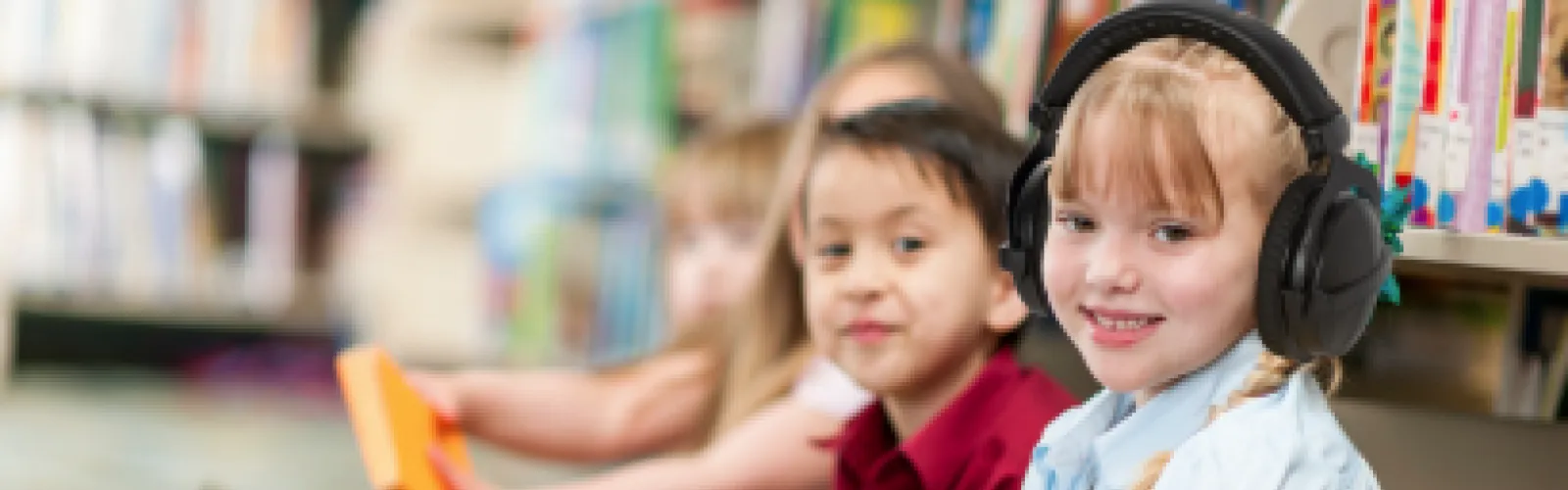 Children at library